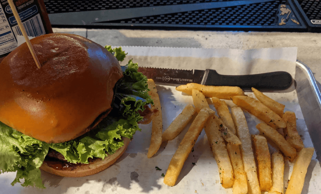 Burger (Wed half off)